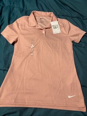 Nike Women’s Light Pink Polo Button-Down Shirt - XS